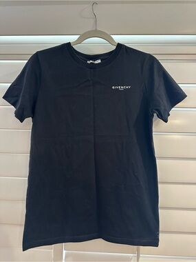 Givenchy Black Crewneck T-Shirt with White Logo